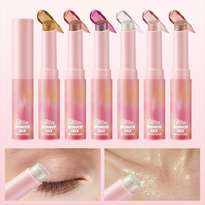 2 In 1 Jelly Shiny Shimmering Eyeshadow Stick | Long Lasting Glow Makeup Stick